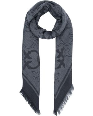 Pinko Love-Birds Pattern Fringed Scarf - Purple