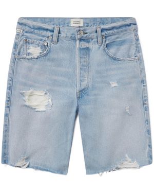 Citizens of Humanity Distressed Denim Shorts - Blue