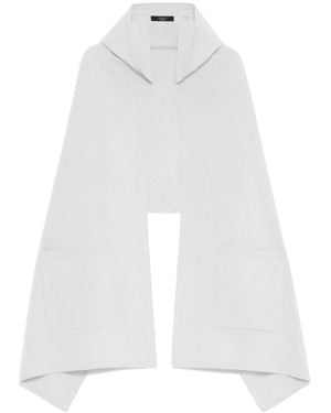 Weekend by Maxmara Hooded Shawl - White