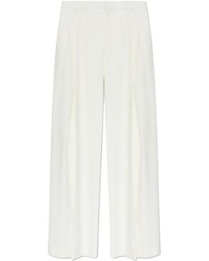 CASABLANCA Pleated Wide-Leg Trousers - White