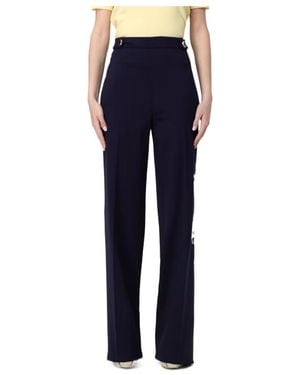 Twinset Button Detail Track Pants - Blue