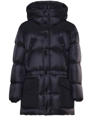 Burberry High-Neck Hooded Padded Coat - Blue