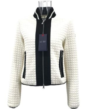 Armani Jeans Zipper Long-Sleeved Casual Jacket - White