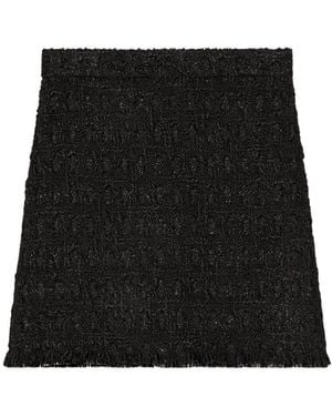 Tory Burch A-Line Tweed Skirt - Black