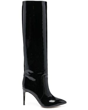 Paris Texas Pointed Toe Knee High Boots - Black