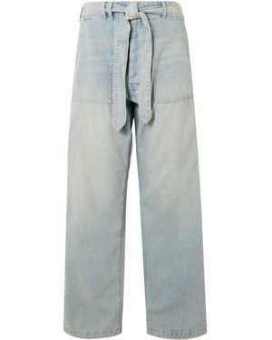 R13 Casual Trousers With Belt Loops - Blue