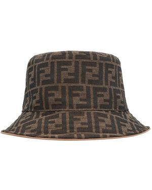 Fendi Ff Jacquard Bucket Hat - Brown