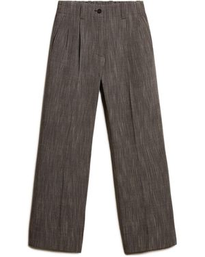 Golden Goose High-Waist Tapered-Leg Tailored Trousers - Grey