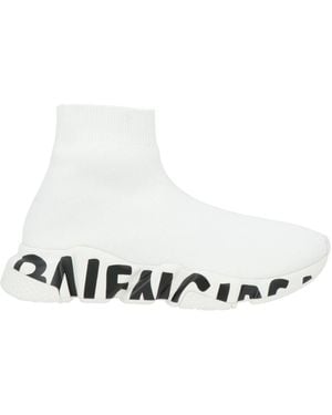 Balenciaga Solidcolor Sock Shoes - White