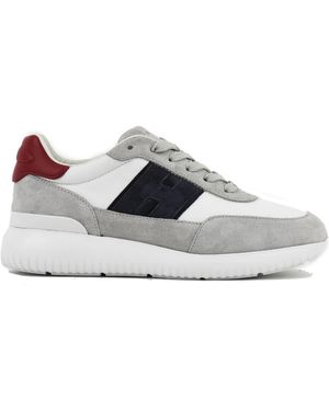 Hogan Panelled Low-Top Trainers - Grey
