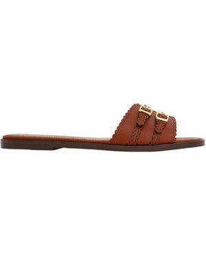 Zimmermann Goldie Flat Sandals - Brown