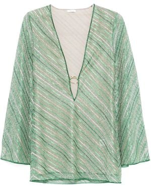 Oséree Striped Mini Dress - Green