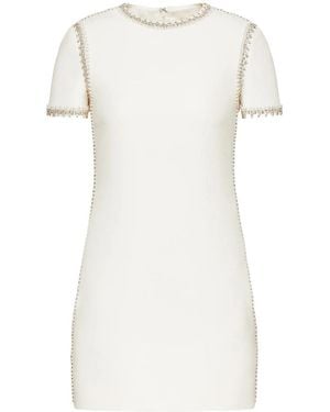Valentino Short-Sleeved Fitting Dress - White
