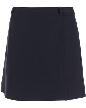 【関税&送料込】Jil Sander Black Wool Mini Skirt Jil Sander Wool A-Line Midi Skirt - Grey | J02MA0234J14509069
