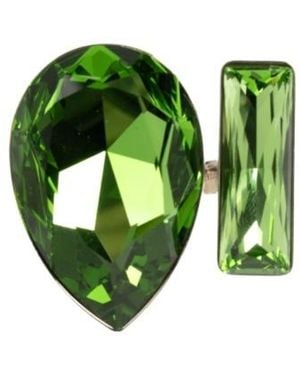 Dries Van Noten Gem Open Ring - Green