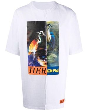 Heron Preston Ss Tee Os Split Herons - White