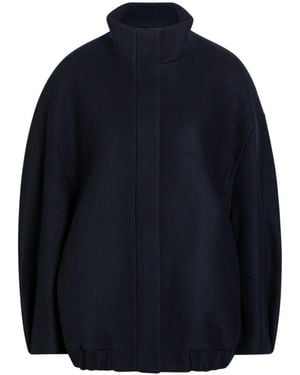 Dries Van Noten Minimal Wool Coat - Blue