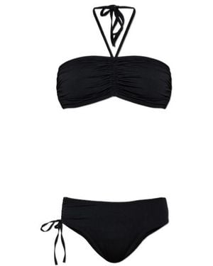 Balmain Lace-Up Bikini Set - Black