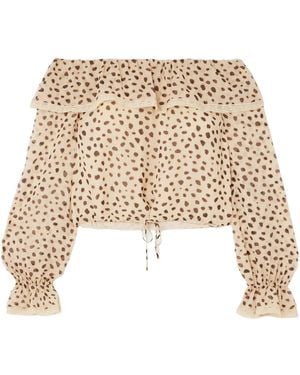 Posse Priscilla Off-Shoulder Shirt - Natural