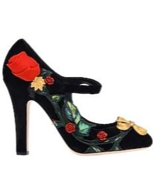 Dolce & Gabbana Pointedtoe Geometricheel Flat Shoes - Pink
