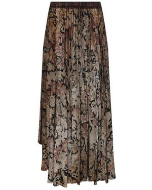 Pierre Louis Mascia Cetos Printed Midi Skirt - Brown