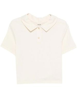 KHAITE Short-Sleeved Polo Shirt - White