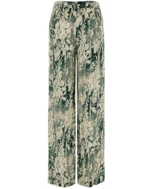 Pt Pantaloni Pt Torino Lorenza Satin Trousers - Green