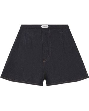 Jacquemus Logo Detailed Denim Shorts - Blue