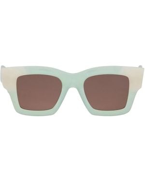 Jacquemus Rectangular Plastic Sunglasses - White