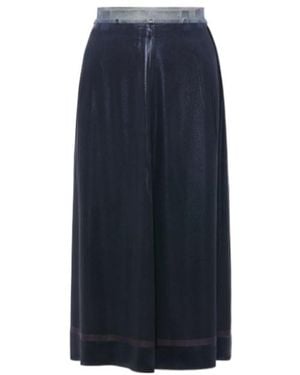 Maison Margiela Foil Treated Midi Skirt - Blue