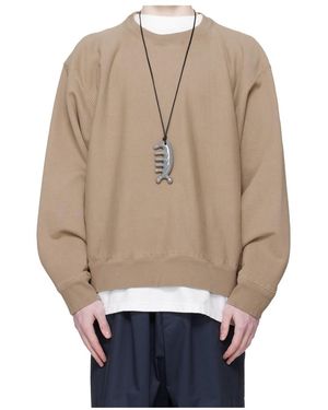 Hed Mayner Long-Sleeved Crew Neck Sweatshirt - Natural