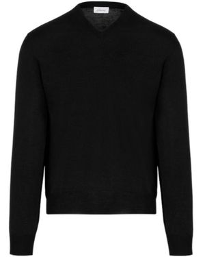 Brioni Long-Sleeve V-Neck Jumper - Black