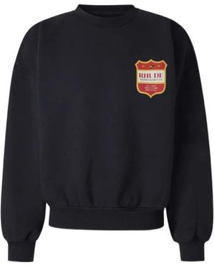 Rhude Filtaro Crest Print Sweatshirt - Blue