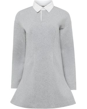 JW Anderson Jw Anderson Long Sleeve Polo Dress - Grey