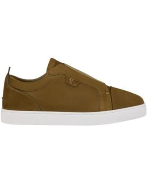 Christian Louboutin St Louis Flat Suede Trainers - Green