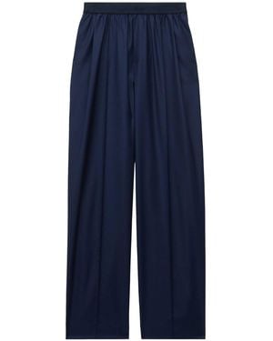 KENZO Logo Waistband Wide-Leg Trousers - Blue