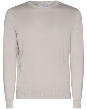 Malo Ribbed-Trim Cotton Jumper - Grey