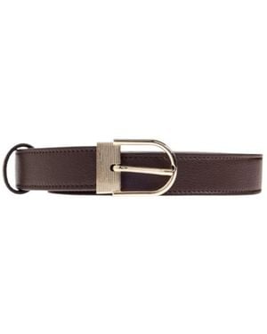 Victoria Beckham Double Buckle Leather Belt - White