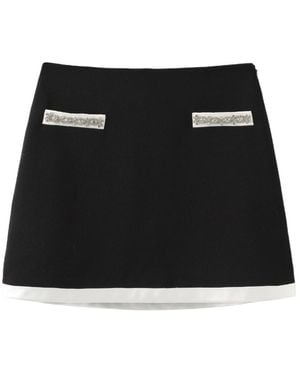 Marissa Chiara Diamond Embellished Skirt - Black