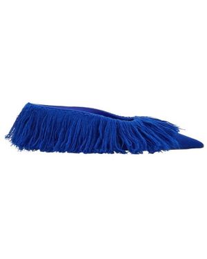 Ferragamo Fringed Eva Mule - Blue