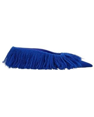 Ferragamo Fringed Eva Mule - Blue