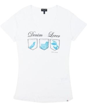 Armani Jeans Round-Necked Logo T-Shirt - White
