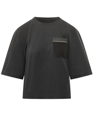 Brunello Cucinelli Embellished Pocket T-Shirt - Black