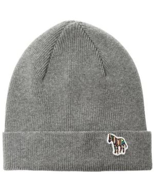 Paul Smith Ps Paul Smith Zebra Logo Beanie - Gray