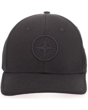 Stone Island Junior Compass Embroidered Cap - Black