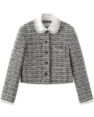 Marissa Chiara Lace Trim Jacket - Grey