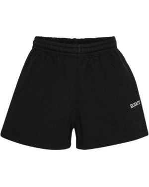 ROTATE BIRGER CHRISTENSEN Logo-Embroidered Track Shorts - Black