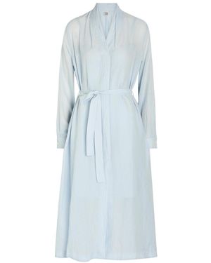 TOTEME Cotton Voile Midi Dress - Blue
