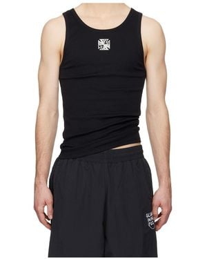 Vetements Biker Cross Logo Crew Neck Vest - Black