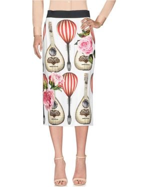 Dolce & Gabbana Crepe Midi Skirt - Red